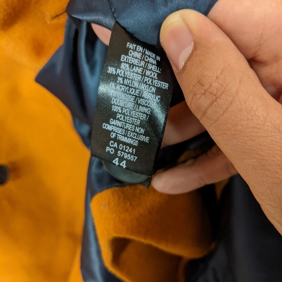 Simon's LE31 Camel Long Pea Coat 42 - Picture 5 of 7